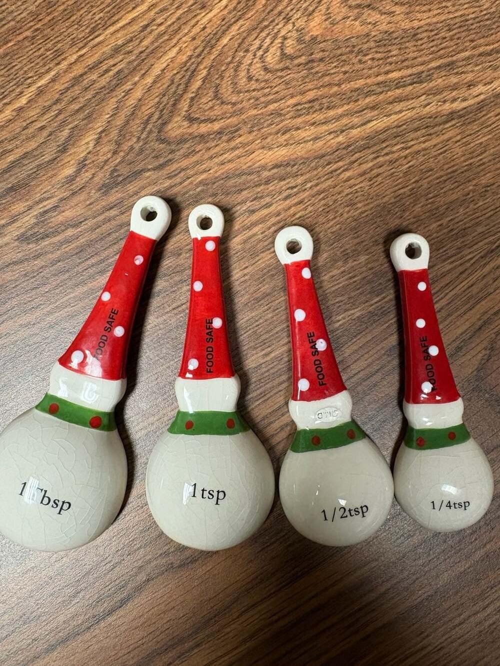 Snowman Holiday Ceramic Measuring Spoon Set - Picture 8 of 11